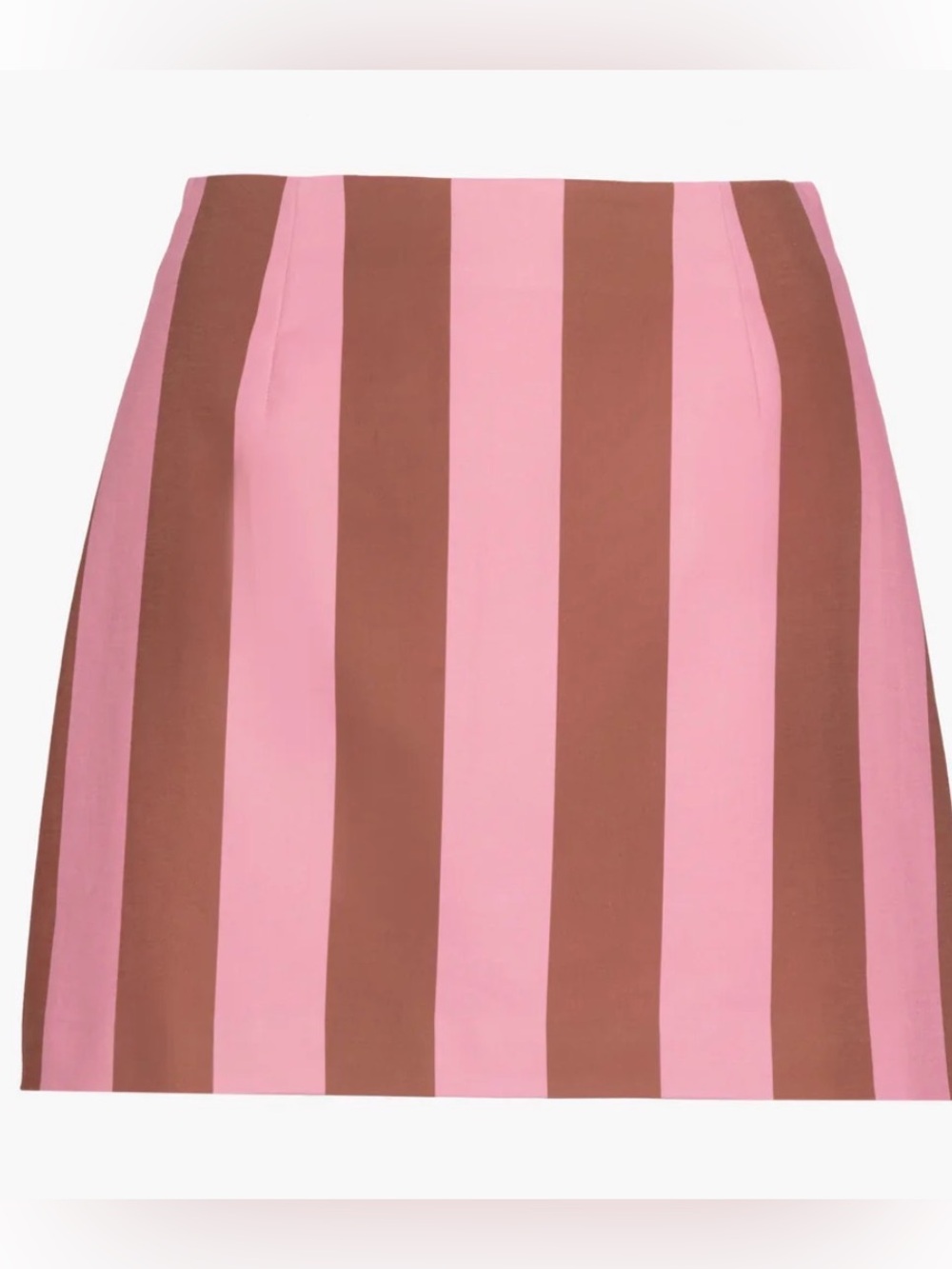 Hill House Hallie Pink and Brown Vertical Stripe Mini Skirt